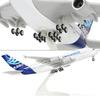 Модель самолета-прототипа A380 в масштабе 1/240, 30 см, с подставкой для демонстрации. Подходит в качестве авиационного подарка для взрослых или для украшения.