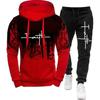 Fashion Faith Print Autumn Women's Casual Tracksuit Women Sweatshirts and Sweatpants Two Pieces Sets Sportswear Plus Size Customized