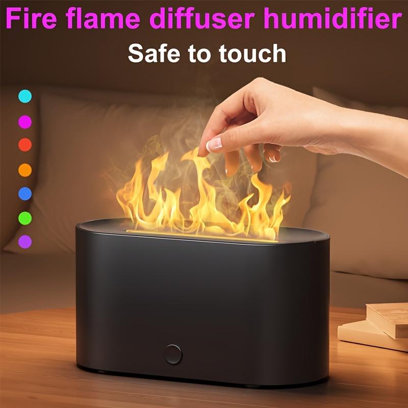 New Flame Air Humidifier Aroma Diffuser 160mL Ultrasonic Cool Mist Maker Fogger Led Essential Oil Simulation Flame Lamp Difusor