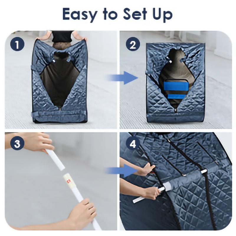 Складная легкая паровая сауна Портативная паровая сауна для домашнего спа Парогенератор мощностью 3 л и 800 Вт с защитной сумкой и стулом В комплект входит пульт дистанционного управления