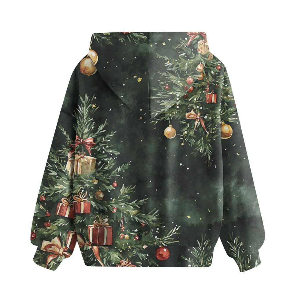 Sweatshirts For Teen Girls Hoodies Long Sleeve Drawstring Pullover Cute Oversized Hoodie Christmas Day