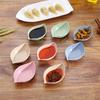 Creative Leaf Shape Wheat Straw Seasoning Dish Sauce Vinegar Mini Plate Tool