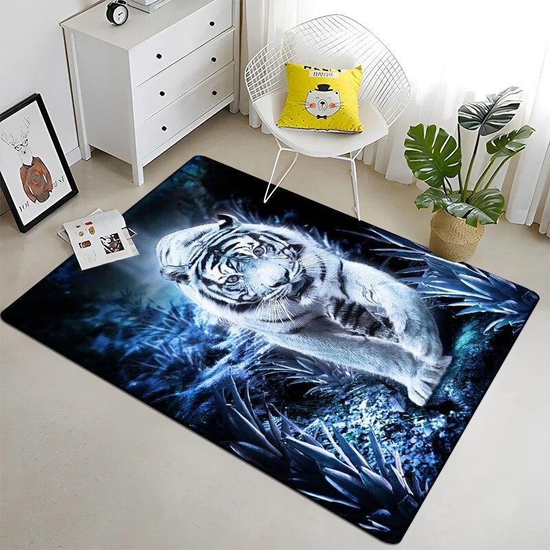 Ковер с принтом «Свирепый тигр» для гостиной, большой коврик, мягкий коврик, коврики для стульев для киберспорта, Alfombra, подарки, Прямая покупка, животное