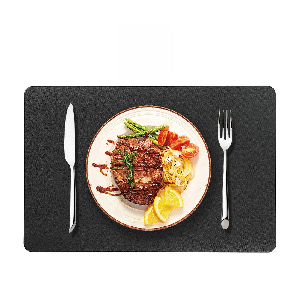 1/4/6 шт. черные квадратные салфетки из искусственной кожи, обеденный стол, коврик в скандинавском стиле, роскошные салфетки для кухни, подставки под чашки, подставка под вино