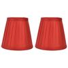 2 Pcs Double Small Lamp Shade Clip On Bulb Comfortable Material Barrel Fabric Lampshade for Table
