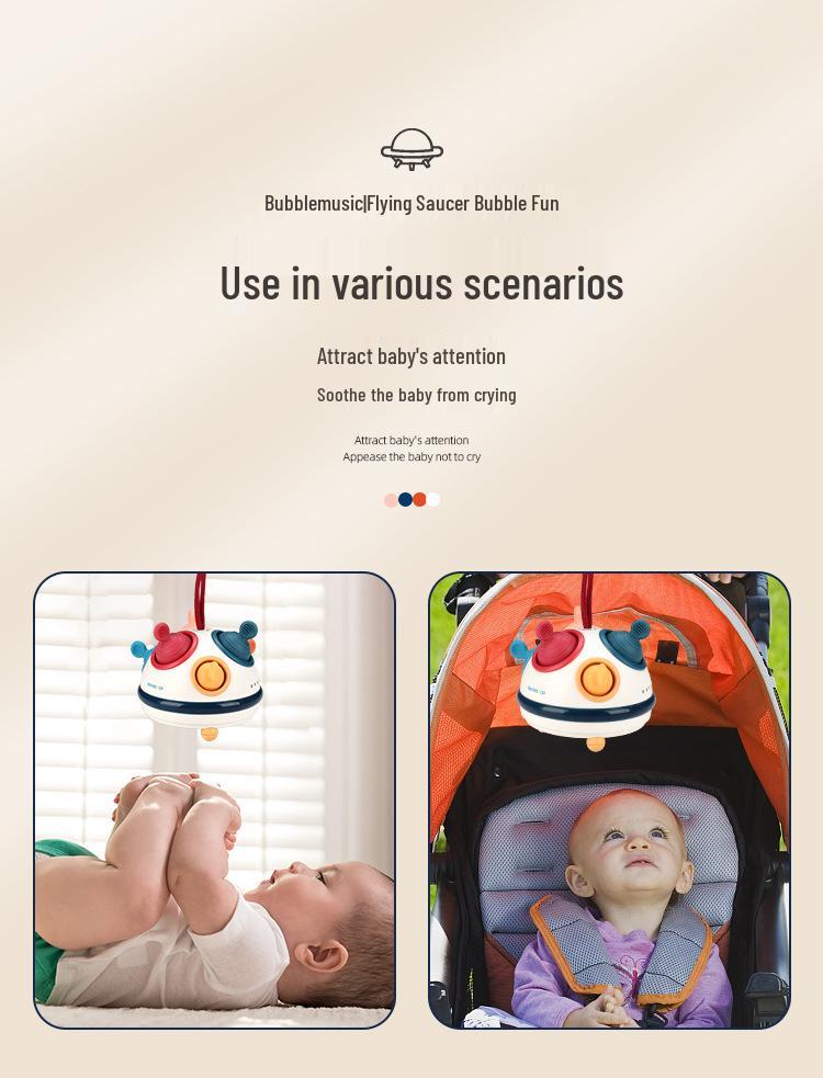 Cross-Border Soothing Baby Toy: Chewable, Educational, Motor Skills, Bubble UFO Fun