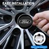 4pcs Car Wheel Center Hub Cap Logo Stickers Rim Cover Emblem Decal For Ford Focus Mondeo Kuga Fiesta MK7 Escort Explorer Edge 2 4 MK2 MK4