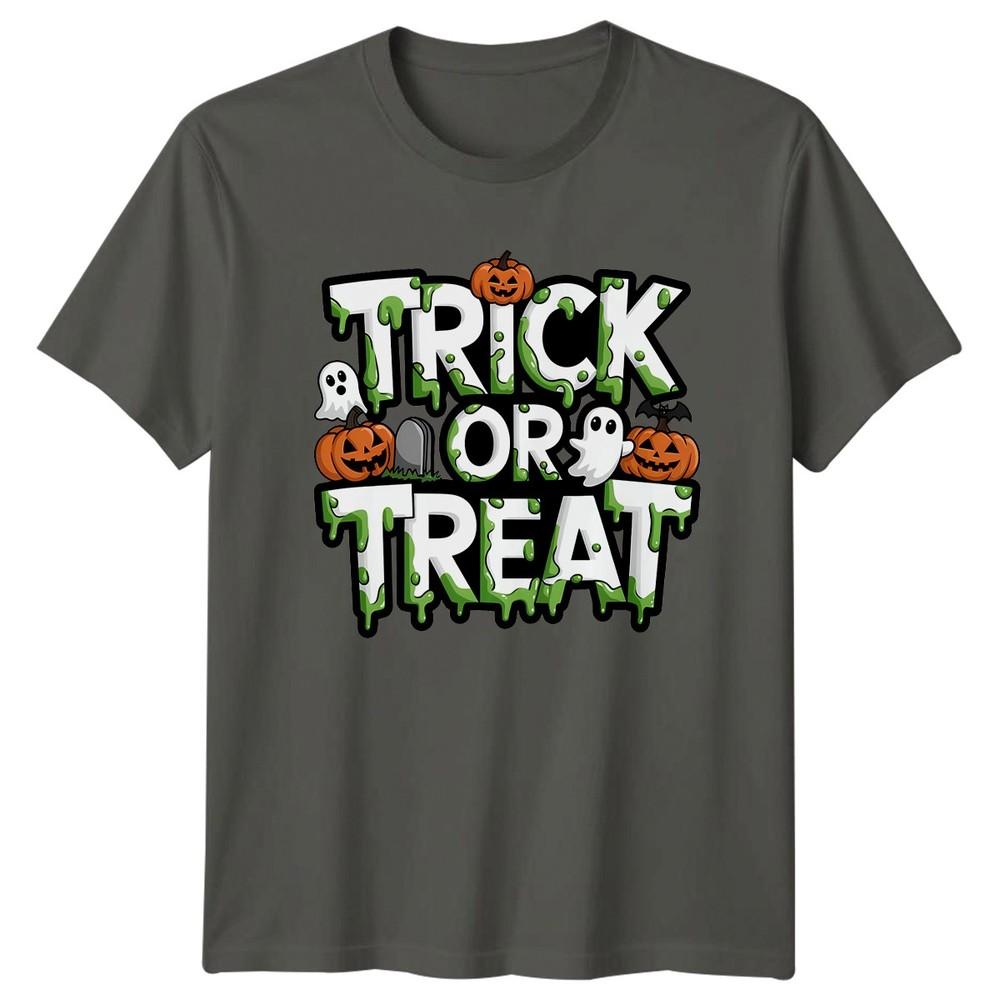 Trick Or Treat Halloween Holidays Unisexs TShirt Unisexs Tee Spooky Graphic Top