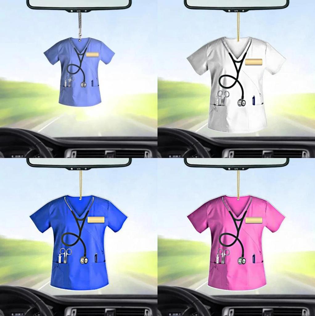 Очаровательный дизайн медсестры Акриловое подвесное украшение для автомобиля Брелок Рождественский подарок