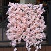 Artificial Sakura Flowers Vine Hanging Fake Floral Garland Home Garden Wedding Arch Party Cherry Blossom Wall Decor Arrangement