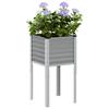 VidaXL Planter Grey 45x45x88 Cm Steel, Outdoor Planter, Flower Box, Tomato Planter, Terrace Planter, Container 4008964
