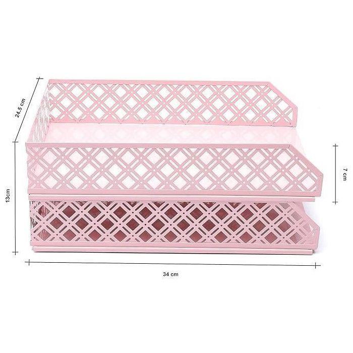 Bac à lettres - exerz - 2 pièces - métal maillé - antidérapants - a4