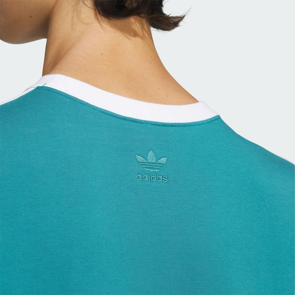 adidas Мужская спортивная футболка в полоску с логотипом Originals, топы, арктический синий IW6311