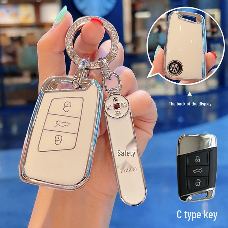 Volkswagen Key Covers Fit: Magotan, Passat, Sagitar, Polo, Bora, Tharu, Tayron, Lavida, Tiguan, T-Roc