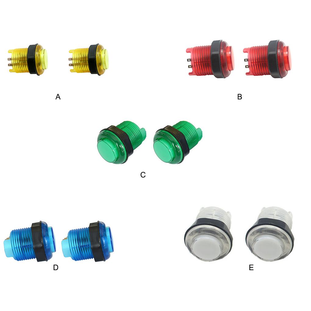 Illuminated Push Button Game Machine Fittings Console Micro Switch Snap Start Parts Cabinet Board Arcade Self-Assembly