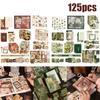 125 шт. Ретро-набор для скрапбукинга с подарочной коробкой, DIY-декор, винтажный блокнот, дневник, карточки, принадлежности для скрапбукинга, наклейки, поделки