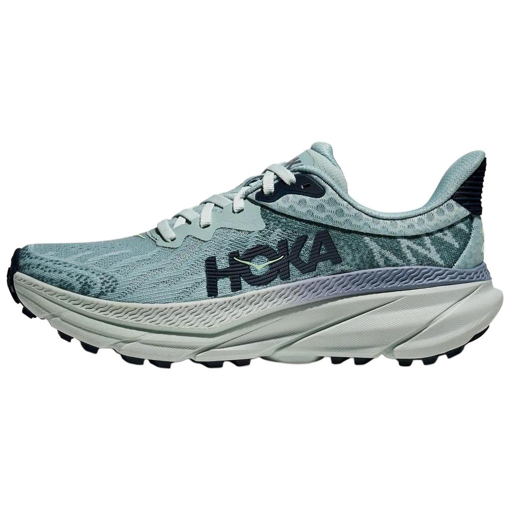 HOKA One One Challenger 7 Comfortable Slip Resistant Durable Low Top Trail Running Shoes Women Running Shoes Gray Blue 1134498-DRZY
