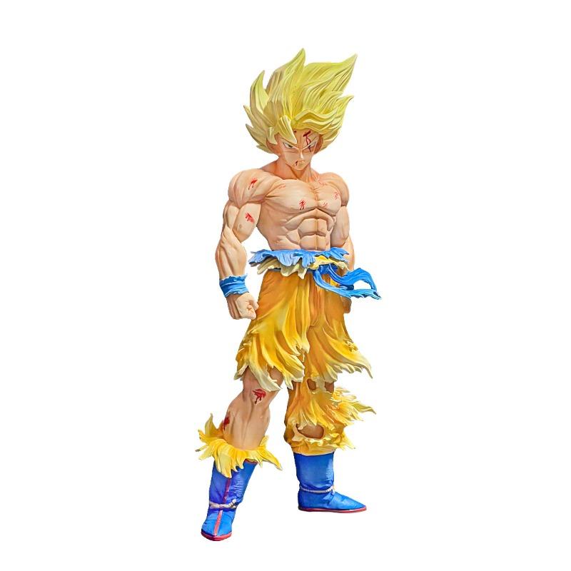 Сборная модель Son Goku из Dragon Ball Z, ПВХ, Режим Коллекции, Игрушка, Подарок, Ручная работа, Супер Сайян Гоку, Фигурка, Статуэтка, Настольное украшение