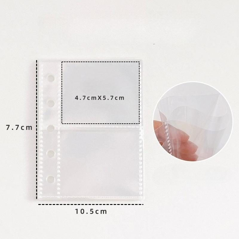 M5A7 Transparent Binder Photocards Collect Book Diary Agenda Planner Cover Album Stationery