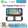 For Toyota Prado 2014 GPS Navigation Android Intelligent System Car Multimedia Video Radio Player Wireless Carplay Touch Screen