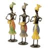Tribal Metal Handicraft Muisician Showpiece Statue Table Decorative Items for Home,Antique Gift Items, Showpiece, Home Decoration Items (Set Of 3)
