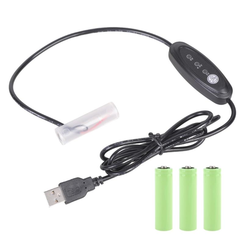 Кабель питания USB 5V 2A на 3V 4.5V 6V Замена батарей LR6 2A для часов, вентиляторов и пультов дистанционного управления