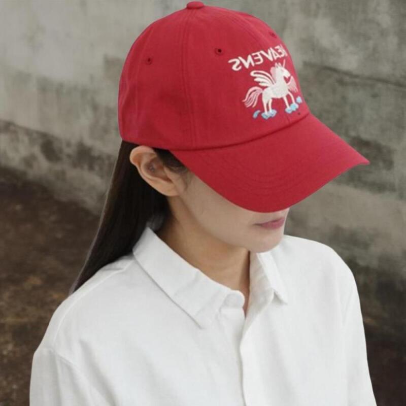 Women's Kitsch Unicorn Embroidered Ball Cap Cotton Hat
