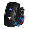 12V 24V Boat Trim Tabs Switch (ON)-OFF-(ON) Momentary Rocker Switch Waterproof Blue Light ON-OFF Toggle Switch With Harness Switches4