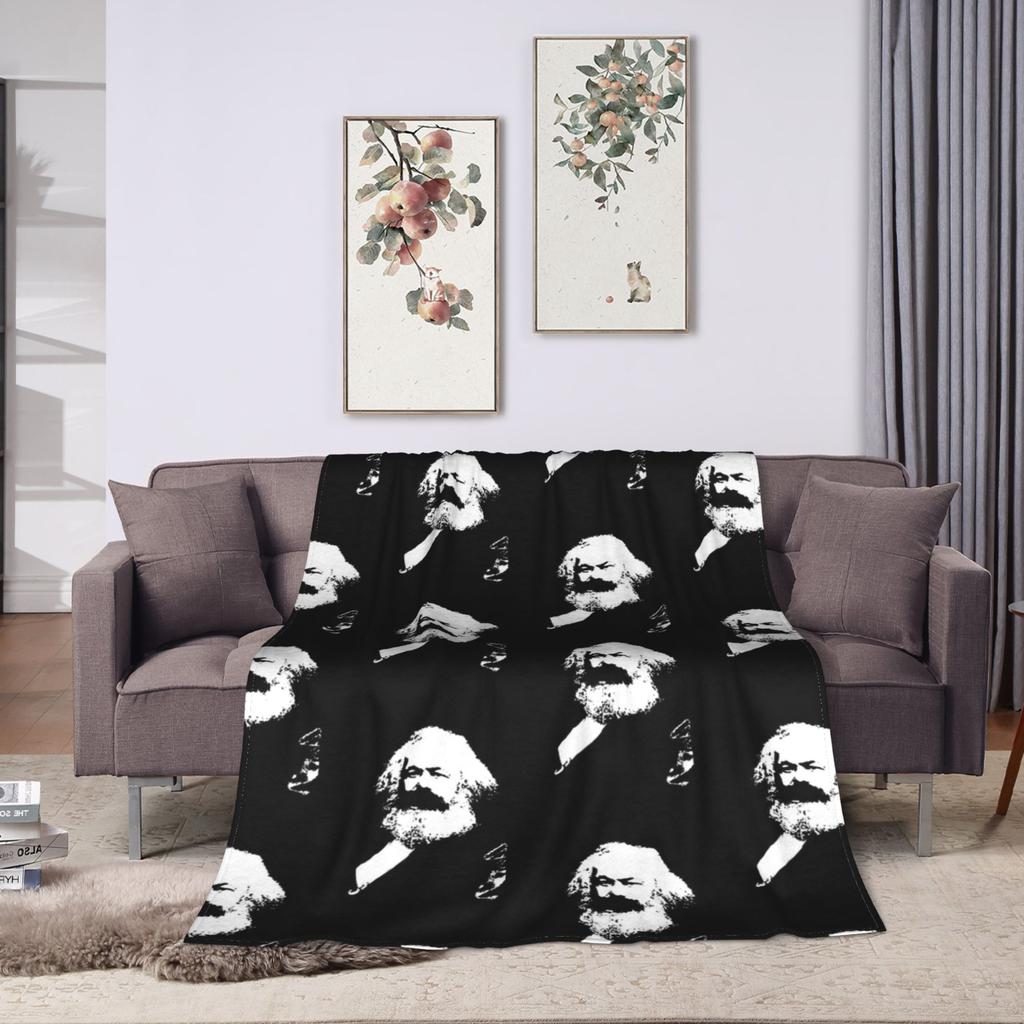 Karl Marx Blanket Quality Super Warm Throw Blanket Winter Students Bedroom Novelty Bedspread