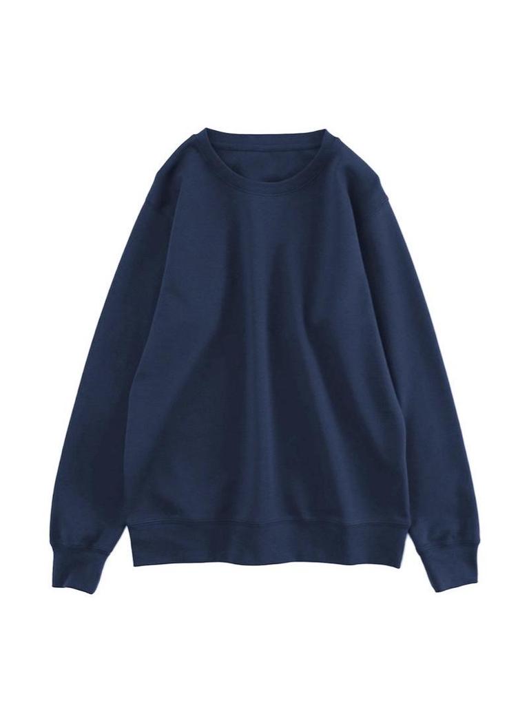 Мужской свитер с круглым вырезом, плотность 350 г/м²: Осенний базовый однотонный пуловер свободного кроя