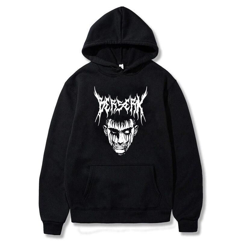Hip Hop Fleece Hoodies for Unisex Y2k Printed Pullover Manga Sweatshirt Harajuku Guts Hoodie Griffith Oversize Sweatshirts