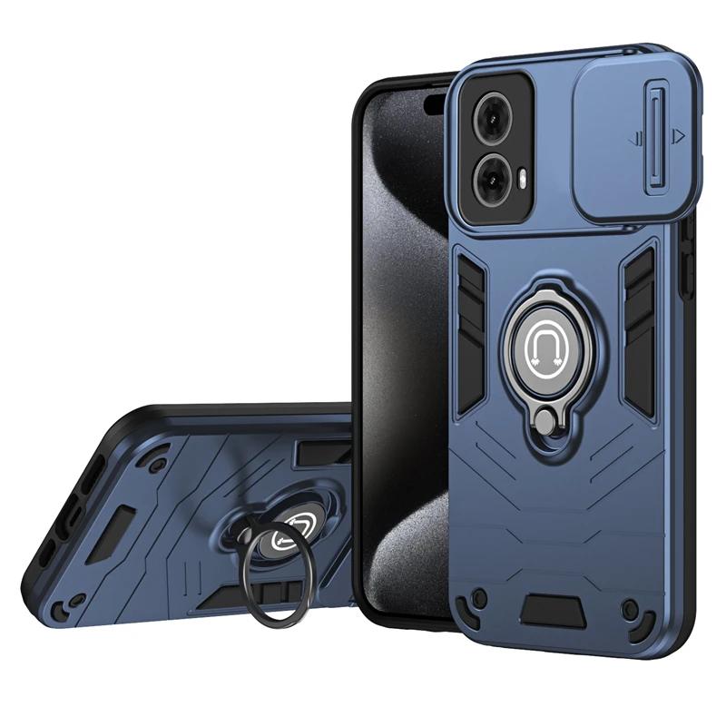 Чехол-подставка Armor Case для Moto Edge 50 40 Neo Pro Fusion G85 G55 G35 G84 G54 G64 34 24 Power 14 04S G 5G 2024 Противоударный чехол