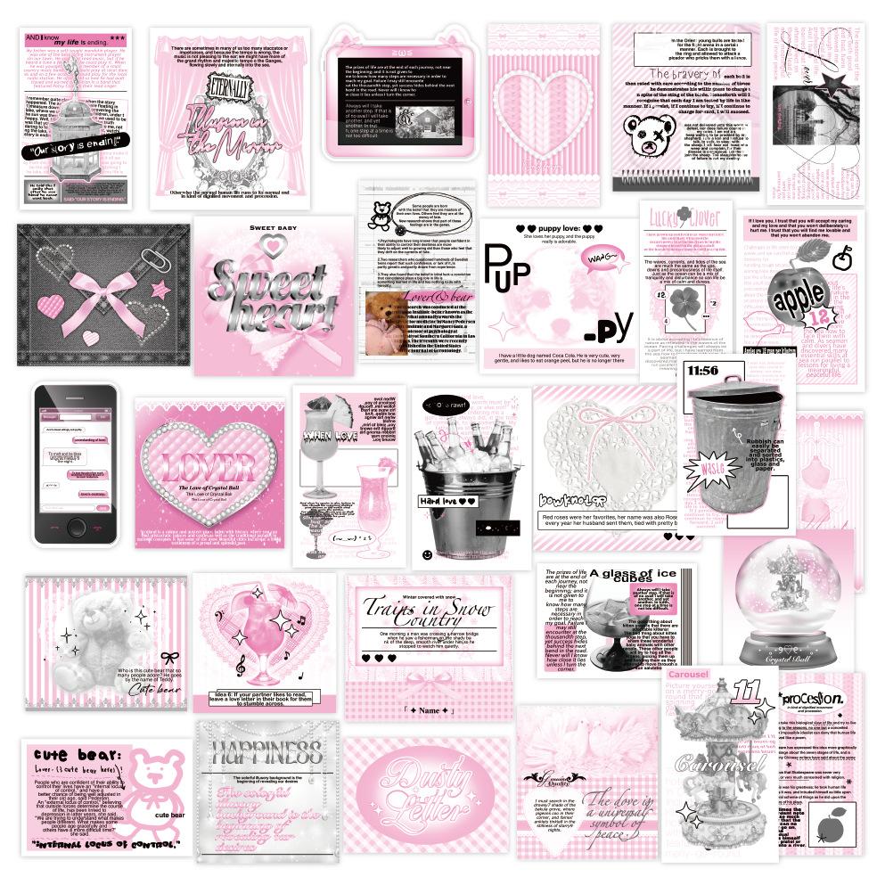 Милая наклейка с кошкой, креативная наклейка с изображением черного котенка Kawaii, играющего с милой канцелярской наклейкой для декоративного альбома своими руками