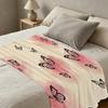 Butterfly Collection Hemmed Fleece Throw Blanket Soft Cozy Warm for Sofa Bedroom, Ideal Christmas Halloween Home Decor & Relaxing Use