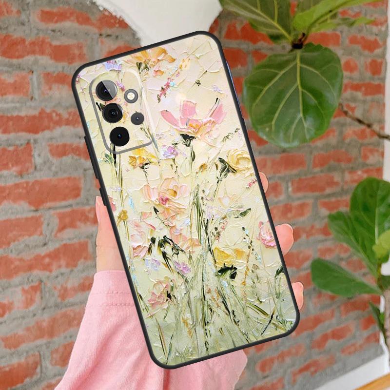 Масляная живопись Цветы Чехол для Samsung Galaxy A55 A35 A25 A15 A52 A32 A12 A14 A34 A54 A51 A71 A13 A33 A53