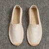 Fashion Men Fashion Flats Plimsolls Solid Canvas Shoes Casual Linen Loafers Lovers Shoes Male Hemp Espadrille Fisherman Shoes 569po