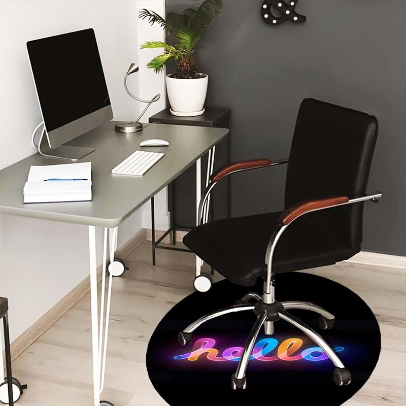 1pc Neon Colors, Glowing Text, Rainbow Letters, Round carpet, Perfect for Decorating Chairs, Living Rooms, Or Bedrooms, for Living Room.058
