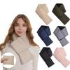 Cross Design Winter Scarf Down Cotton Warmer Neck Scarf Soft Plush Scarves  Men Women