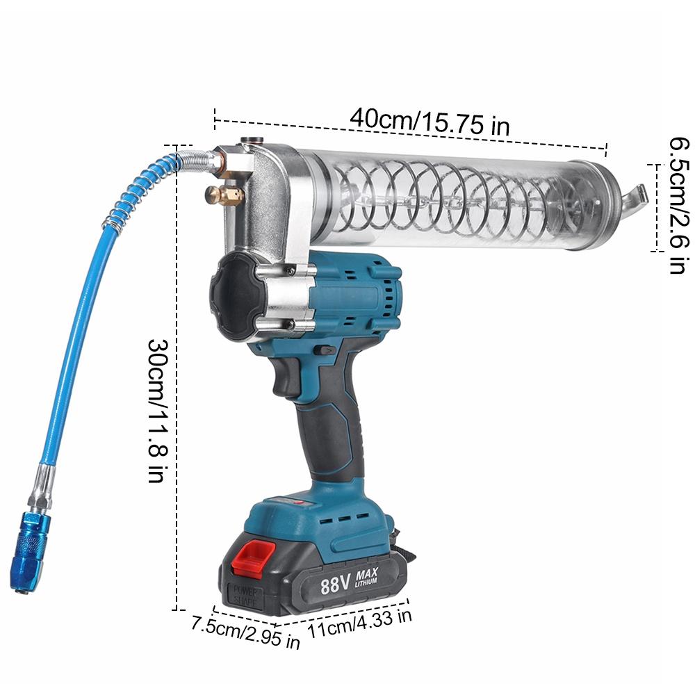 600CC 12000PSI Электрический смазочный пистолет Перезаряжаемый экскаватор высокого давления Автомобильная смазка Механическая смазка для зубчатых передач