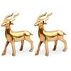 Латунная статуэтка оленя | Высота-9,5 см Прибл. Васту-идол для дома и офиса | Зональное размещение- Запад/СЗЗ | Упаковка из 2 штук