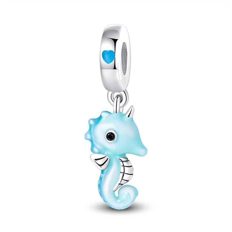 Медные Медуза Морской конёк Шармы-бусины серии «Синий океан» Подходят для изготовления браслетов своими руками Подарок из изысканных украшений для женщин