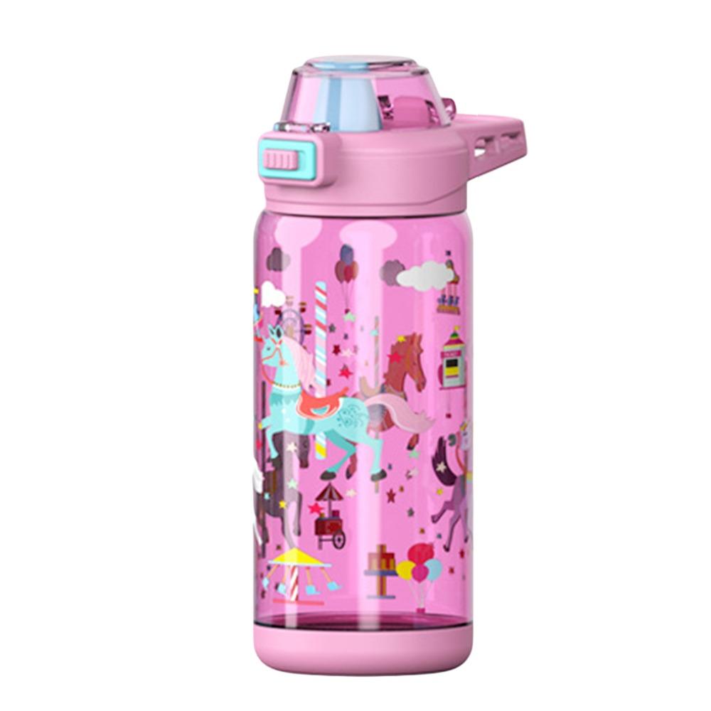 600ML Large Capacity Kids Summer Water Bottle Cute Sippy Cup Creative Water Cup School