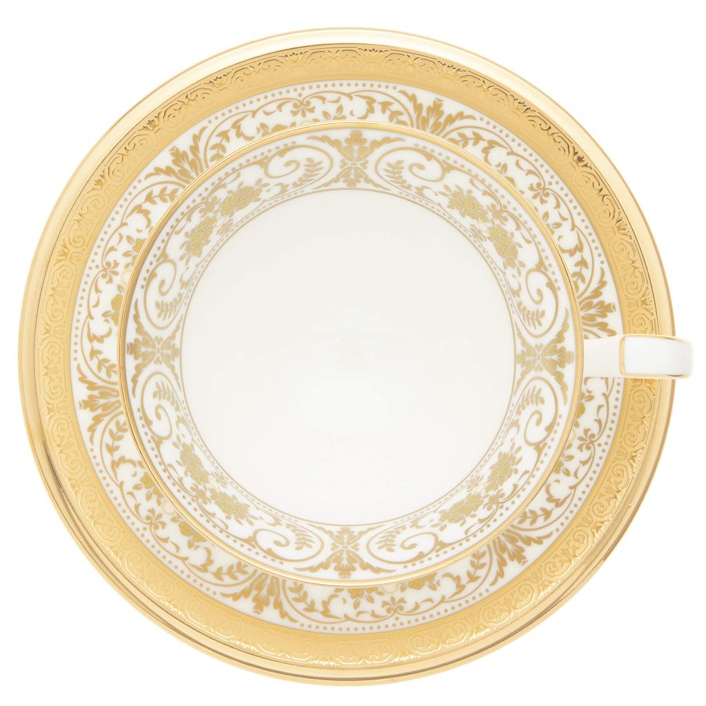 Noritake Cup Saucer 220cc Georgian Palace 2 Bone China & (Pair Set) (Coffee Tea) P59587/4858