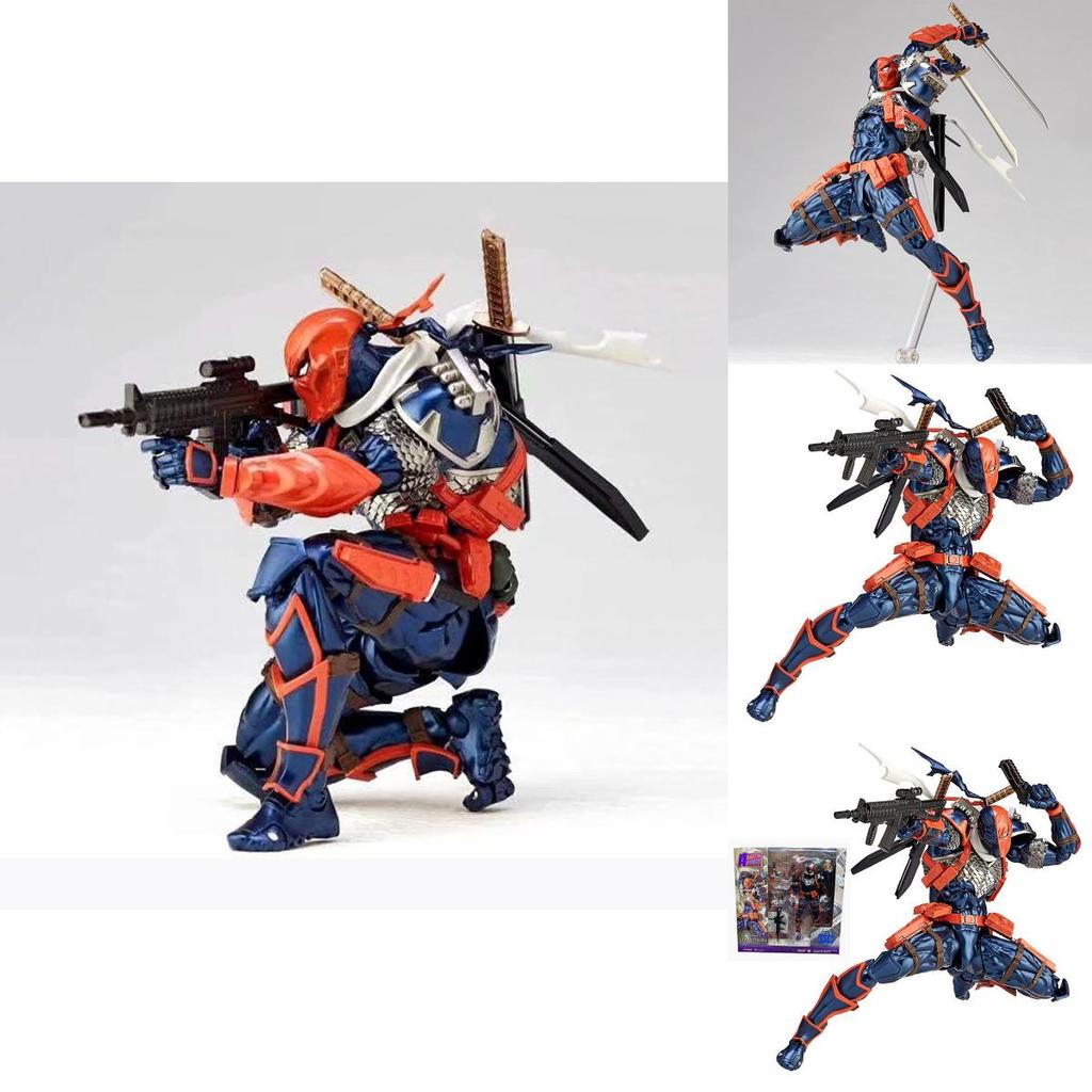 Revoltech Amazing Yamaguchi Deathstroke №011 Высокодетализированная ПВХ Фигурка Коллекционная Игрушка