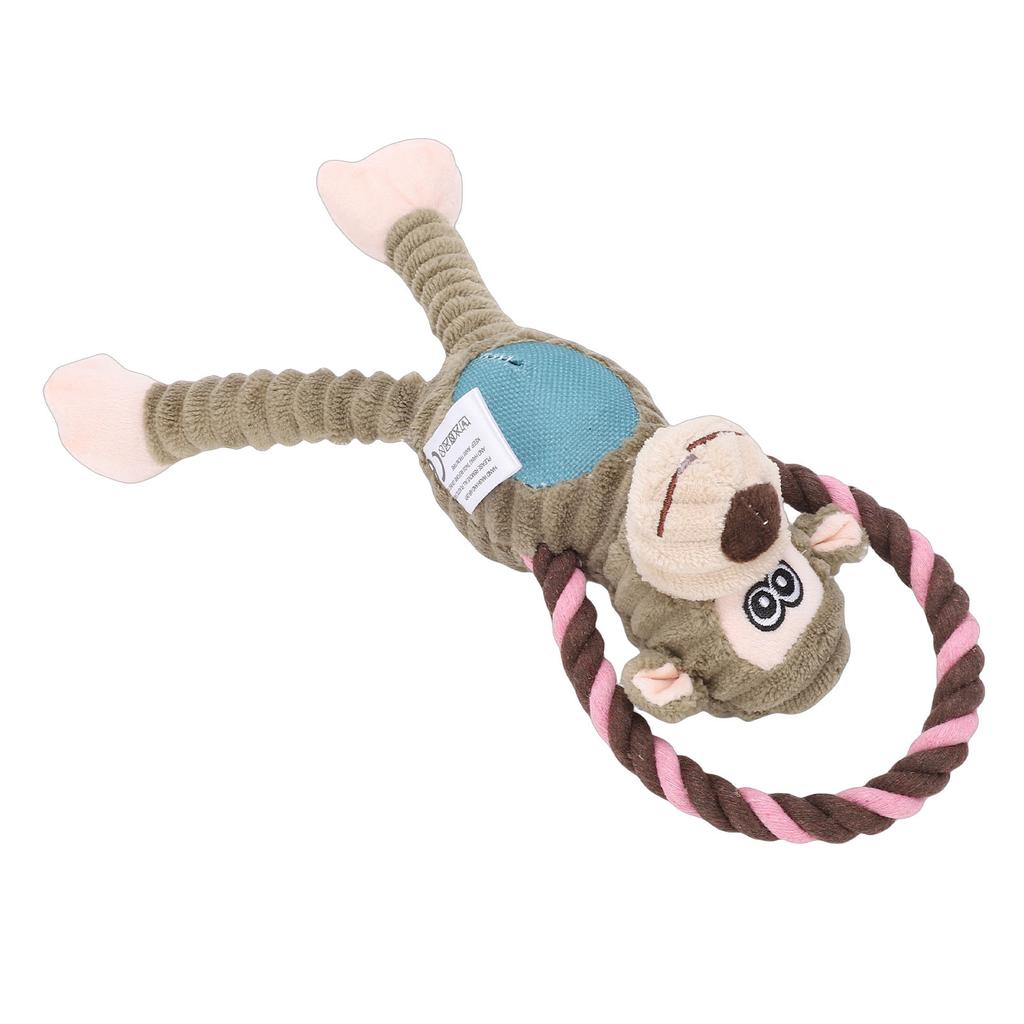 Pet Plush Toy Cartoon Soft Comfortable Portable Safe Lightweight Plush Dog Squeaky Toy for Home Monkey
