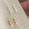 Commuting Light Luxury Temperament Gentle Style Diamond-set Small Light Bulb Pearl Earrings Earrings Women Ins Fashionable