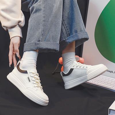 Весенние маленькие белые туфли новые женские студенческие туфли на толстой подошве для увеличения роста спортивные кеды повседневная уличная съемка