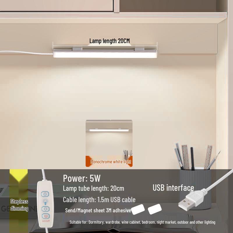 Eye-Protective USB Study Lamp - Magnetic Night Light for Desk & Bedroom