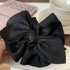 French Black Bowknot Hair Claws Large Shark Clips Girl Bow Grab Clips For Women Sweet Headwear Hair Accessories