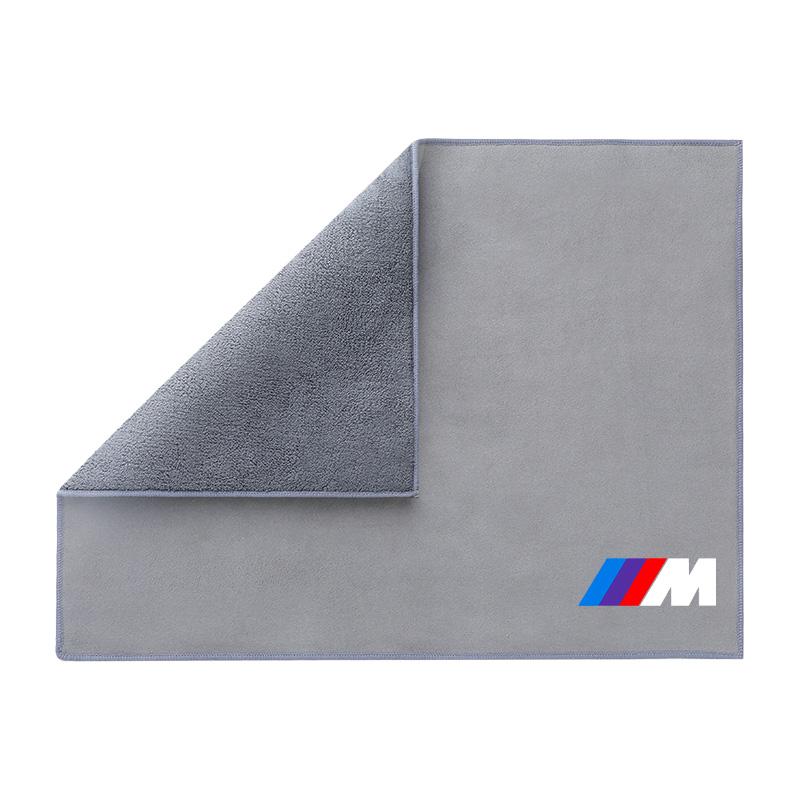 Microfiber Towel Car Cleaning Care Accessories For BMW M Emblem M1 E46 E36 E34 F10 E90 F30 E60 F30 E53 E30 E87 F32 E91 QBJ7